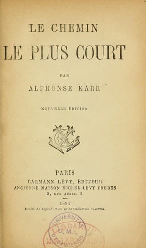 Tapa de Le chemin le plus court