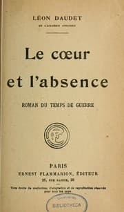 Tapa de Le coeur et l'absence