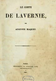 Tapa de Le comte de Lavernie