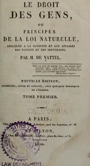 Tapa de Le droit des gens