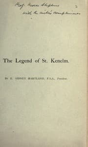 Tapa de The legend of St. Kenelm