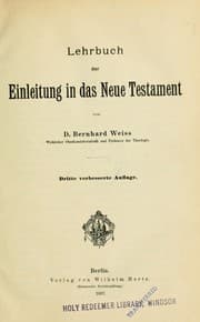 Tapa de Lehrbuch der einleitung in das Neue Testament