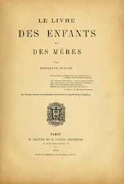 Tapa de Le livre des enfants et des mères