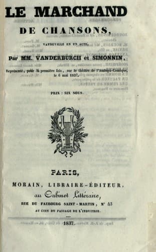 Tapa de Le marchand de chansons