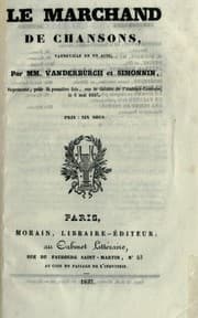 Tapa de Le marchand de chansons