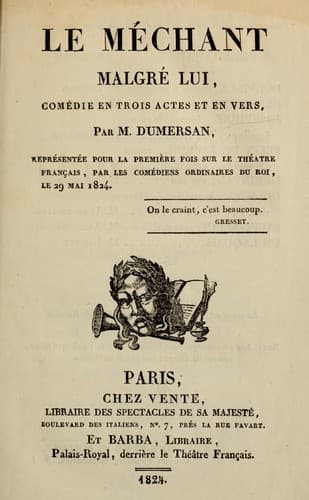 Tapa de Le Méchant malgré lui