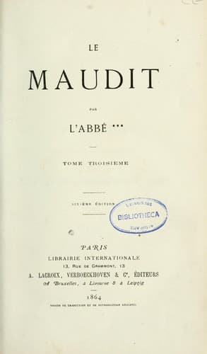 Tapa de Le maudit