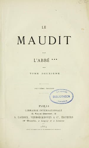 Tapa de Le maudit