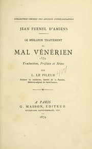 Tapa de Le meilleur traitement du mal vénérien, 1579