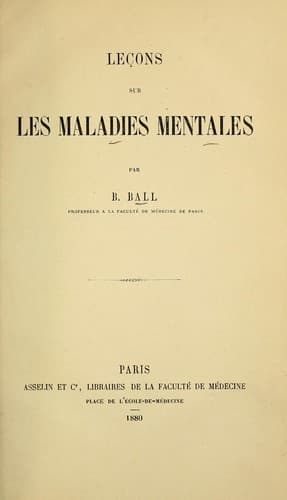 Tapa de Leçons sur les maladies mentales