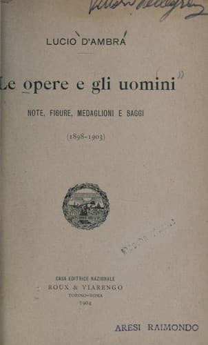 Tapa de Le opere e gli uomini