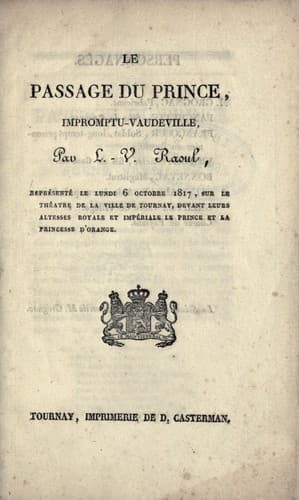 Tapa de Le passage du prince