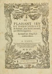 Tapa de Le plaisant iev dv dodechedron de fortune, non moins recreatif, que subtil & ingenieux.  Renouuellé & changé de sa premiere edition