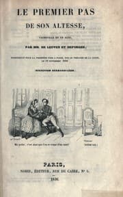 Tapa de Le premier pas de son altesse