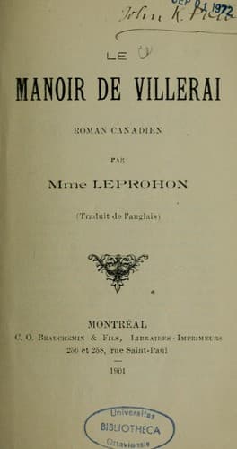 Tapa de Le Manoir de Villerai