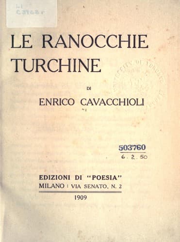 Tapa de Le ranocchie turchine