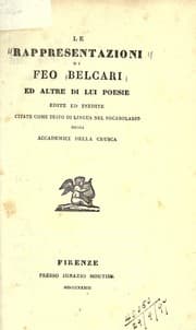 Tapa de Le rappresentazioni di Feo Belcari