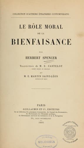 Tapa de Le rôle moral de la bienfaisance