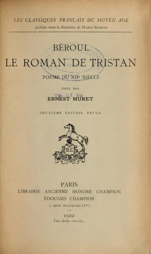 Tapa de Le roman de Tristan