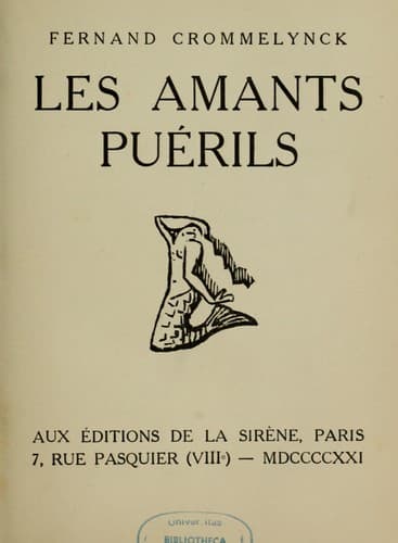 Tapa de Les amants puérils