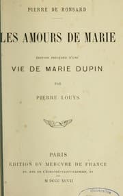 Tapa de Les amours de Marie