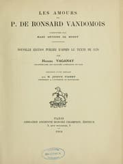 Tapa de Les Amours de P. de Ronsard Vandomois
