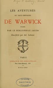Tapa de Les aventures du faux chevalier de Warwick