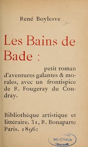 Tapa de Les bains de Bade
