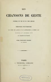 Tapa de Les Chansons de geste