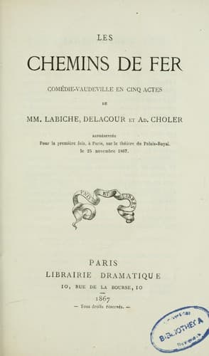 Tapa de Les chemins de fer