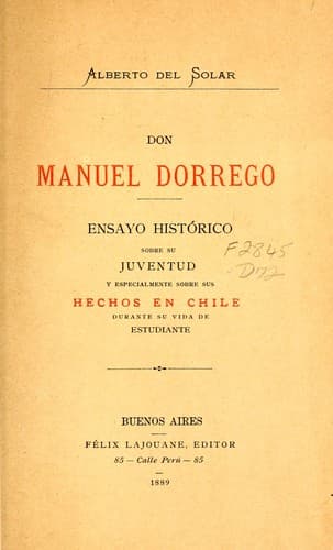 Tapa de Don Manuel Dorrego