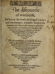 Tapa de Discouerie of witchcraft