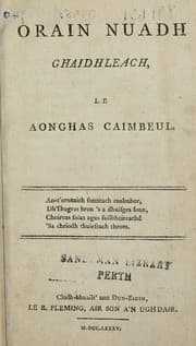 Tapa de Orain nuadh Ghaidhleach