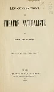 Tapa de Les conventions du thʹeâtre naturaliste