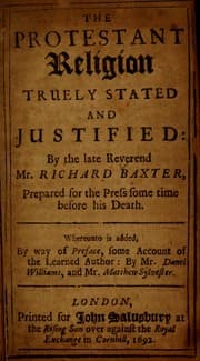 Tapa de The Protestant religion truly stated and justified