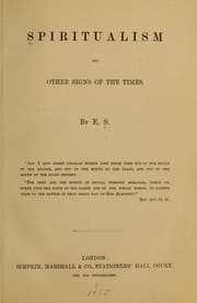 Tapa de Spiritualism and other signs of the times