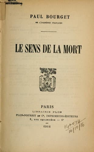 Tapa de Le sens de la mort
