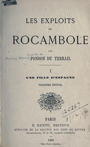 Tapa de Les exploits de Rocambole
