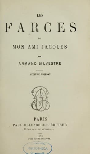 Tapa de Les farces de mon ami Jacques