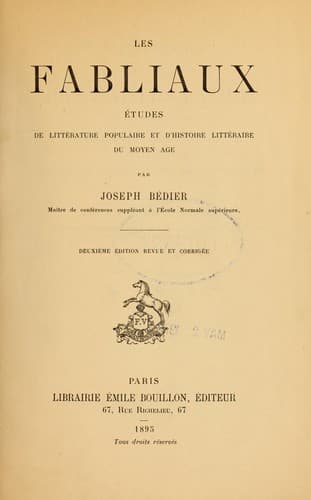 Tapa de Les fabliaux