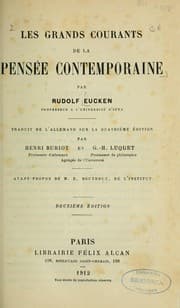 Tapa de Les Grands courants de la pensée contemporaine