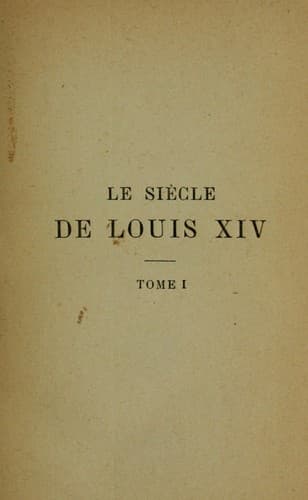 Tapa de Le siècle de Louis XIV