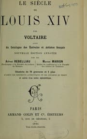 Tapa de Le siècle de Louis XIV ... suivi du catalogue des écrivains et artistes français