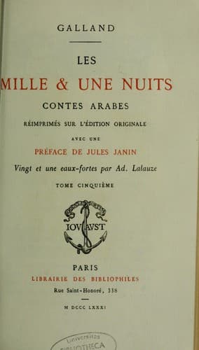 Tapa de Les Mille & une nuits