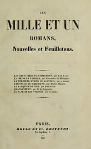 Tapa de Les Mille et un romans, nouvelles et feuilletons