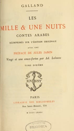 Tapa de Les Mille & une nuits