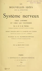 Tapa de Les nouvelles idées sur la structure du système nerveux chez l'homme et chez les vertébrés
