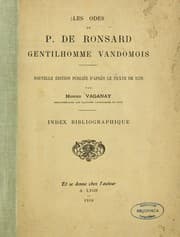 Tapa de Les Odes de P. de Ronsard, gentilhomme vandomois