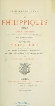 Tapa de Les Philippiques