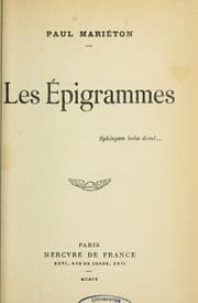 Tapa de Les épigrammes